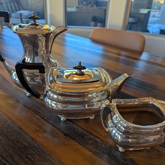 Wallace Silverplate EPNS s3270 - Art Deco Silver Plated Three Piece Set - Picture 10 of 12